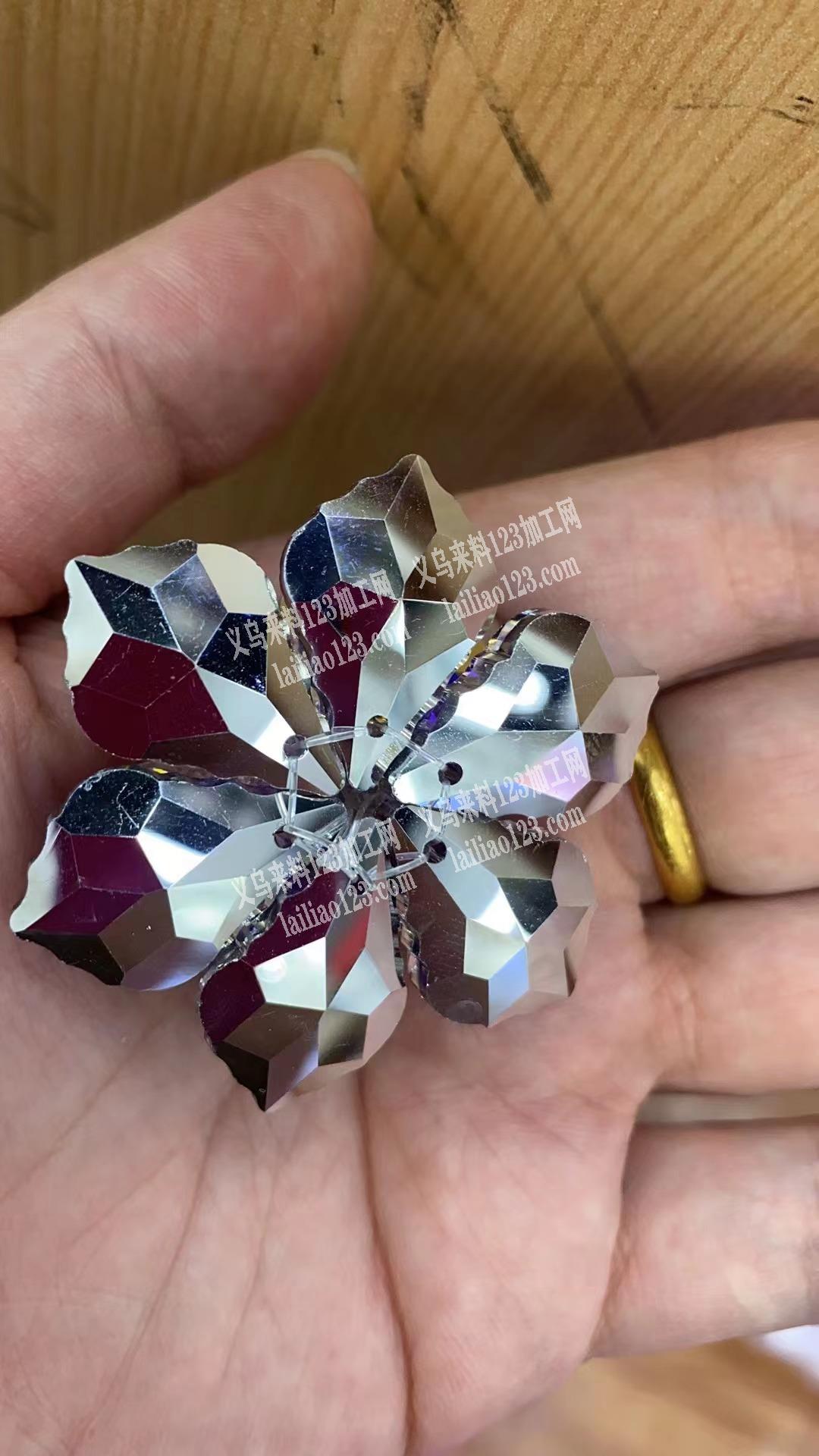 鱼线串珠穿配件编织花朵，外发加工，老板委