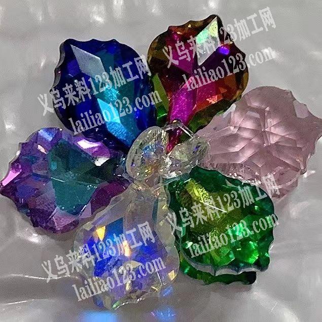 鱼线串珠穿配件编织花朵，外发加工，老板委