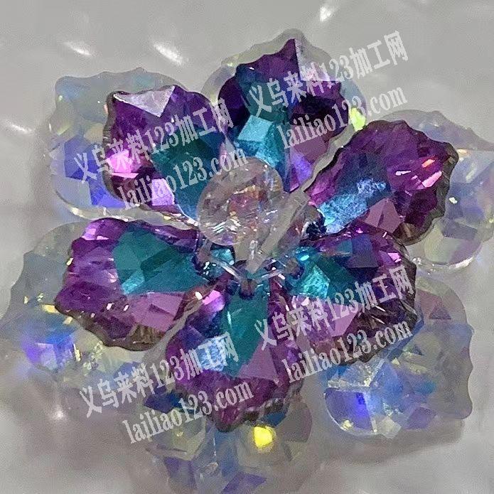 鱼线串珠穿配件编织花朵，外发加工，老板委