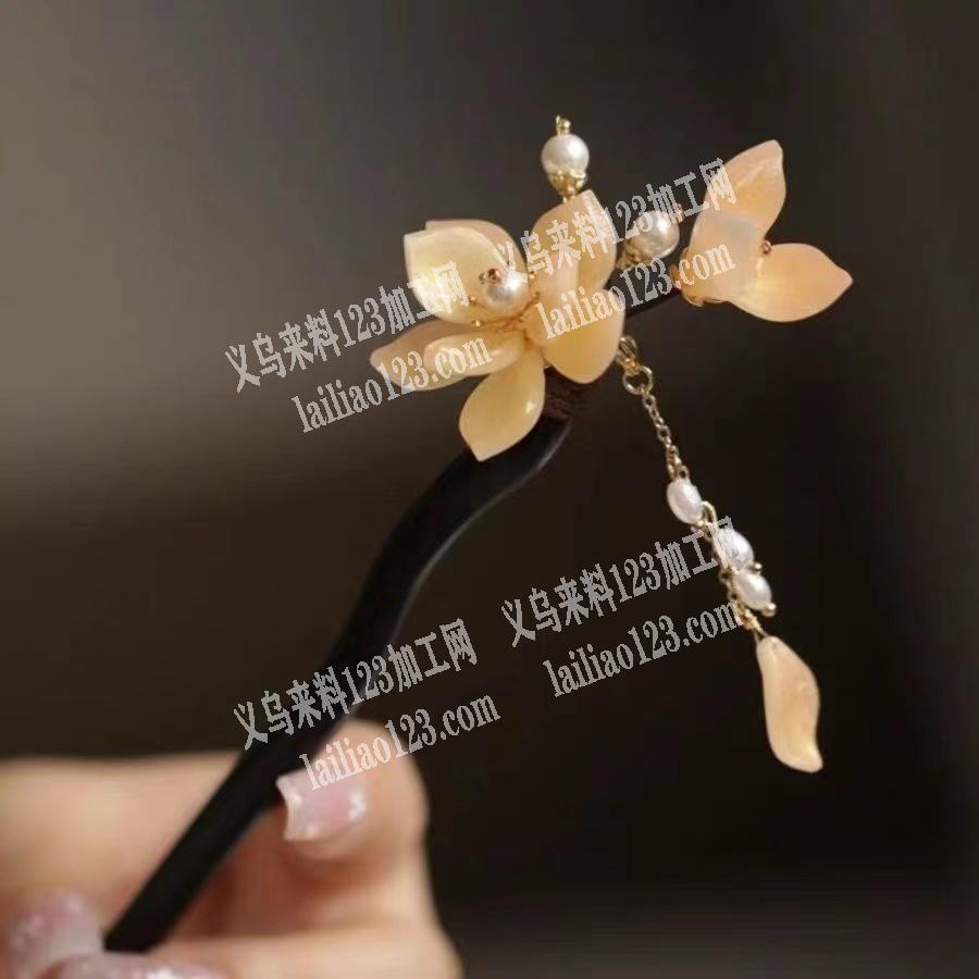 长期大量发簪手工活外发，如图，穿配件绕铜