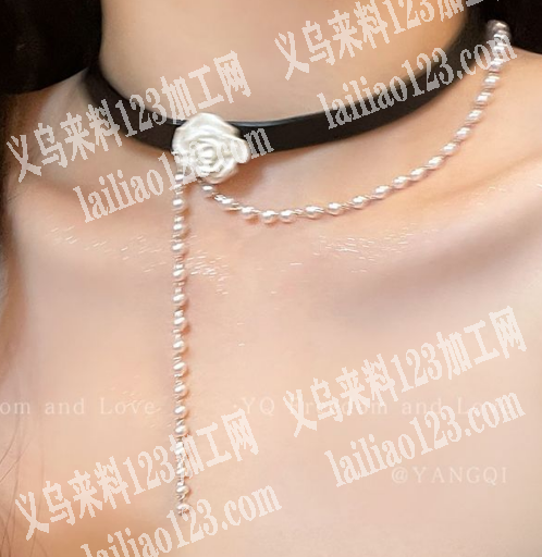 颈链，挂圈+夹包扣的手工活。+穿珠子，会