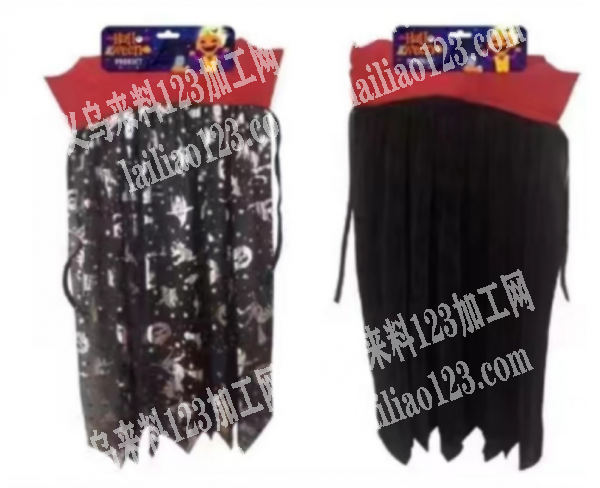 71352个圣诞披风踩直线外发加工，如图