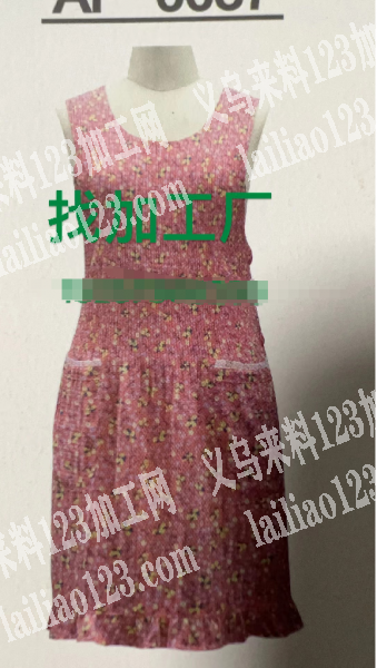 《纯加工​》裙子外发加工，如图