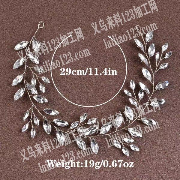穿珠子扭铜丝的新娘饰品，手工货外发加工，