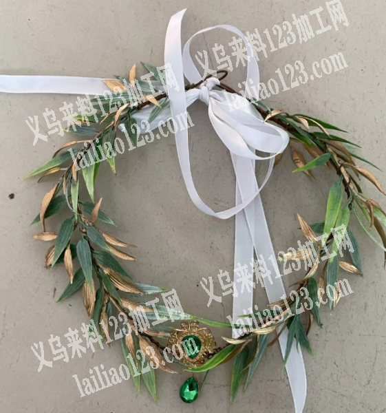 树叶花环加工订单，寻找成品工厂，如图，工