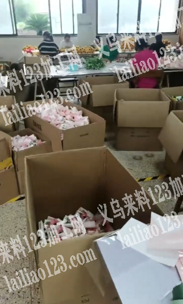 《常年仿真花包装手工活外发》