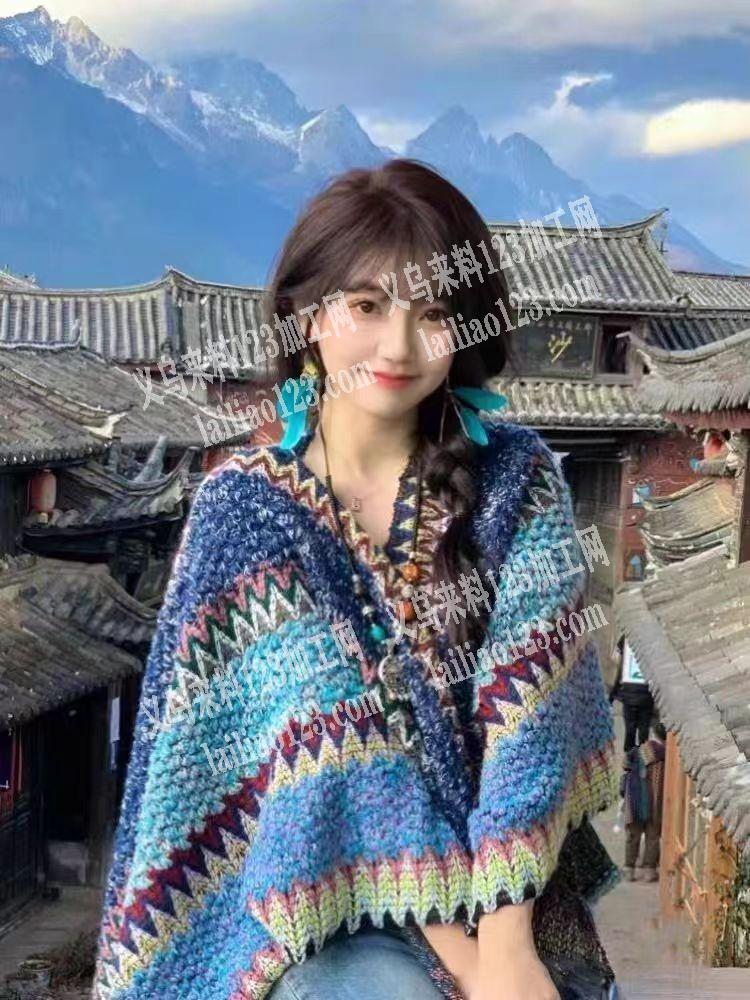外贸款式的披肩，采购订单，如图波西米亚披