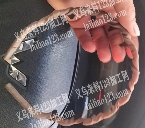 如图这个头箍上面绕布条的手工活