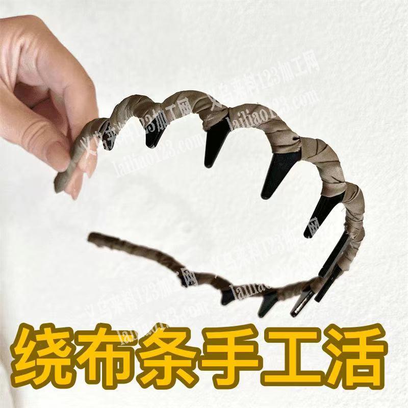 大量发箍上面卷布条的手工活外发加工，寻找