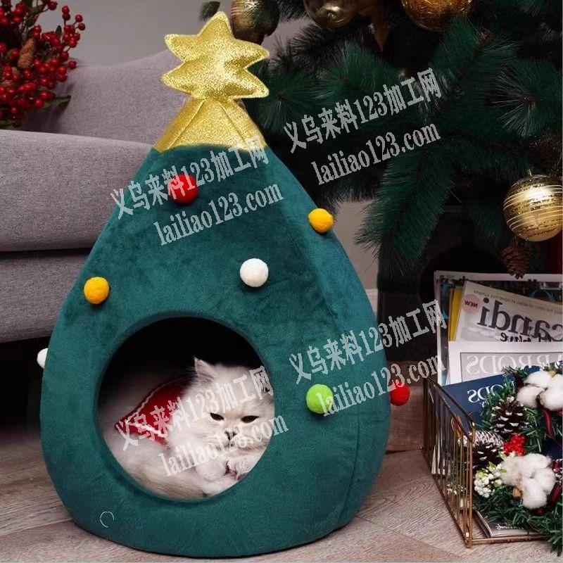外贸圣诞猫窝猫笼订单，寻找专业做宠物用品