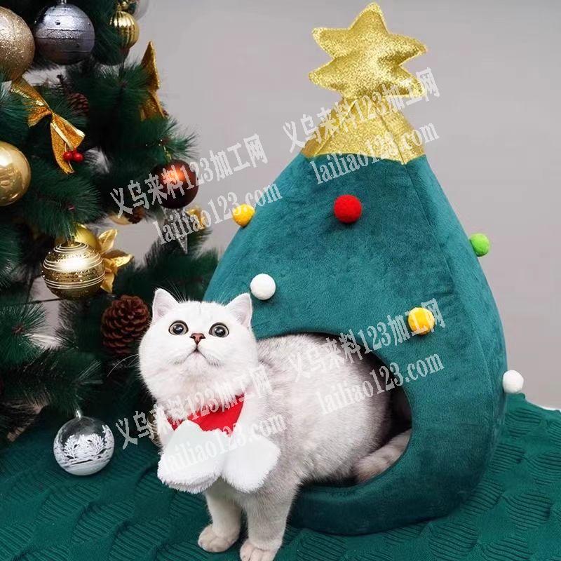 外贸圣诞猫窝猫笼订单，寻找专业做宠物用品