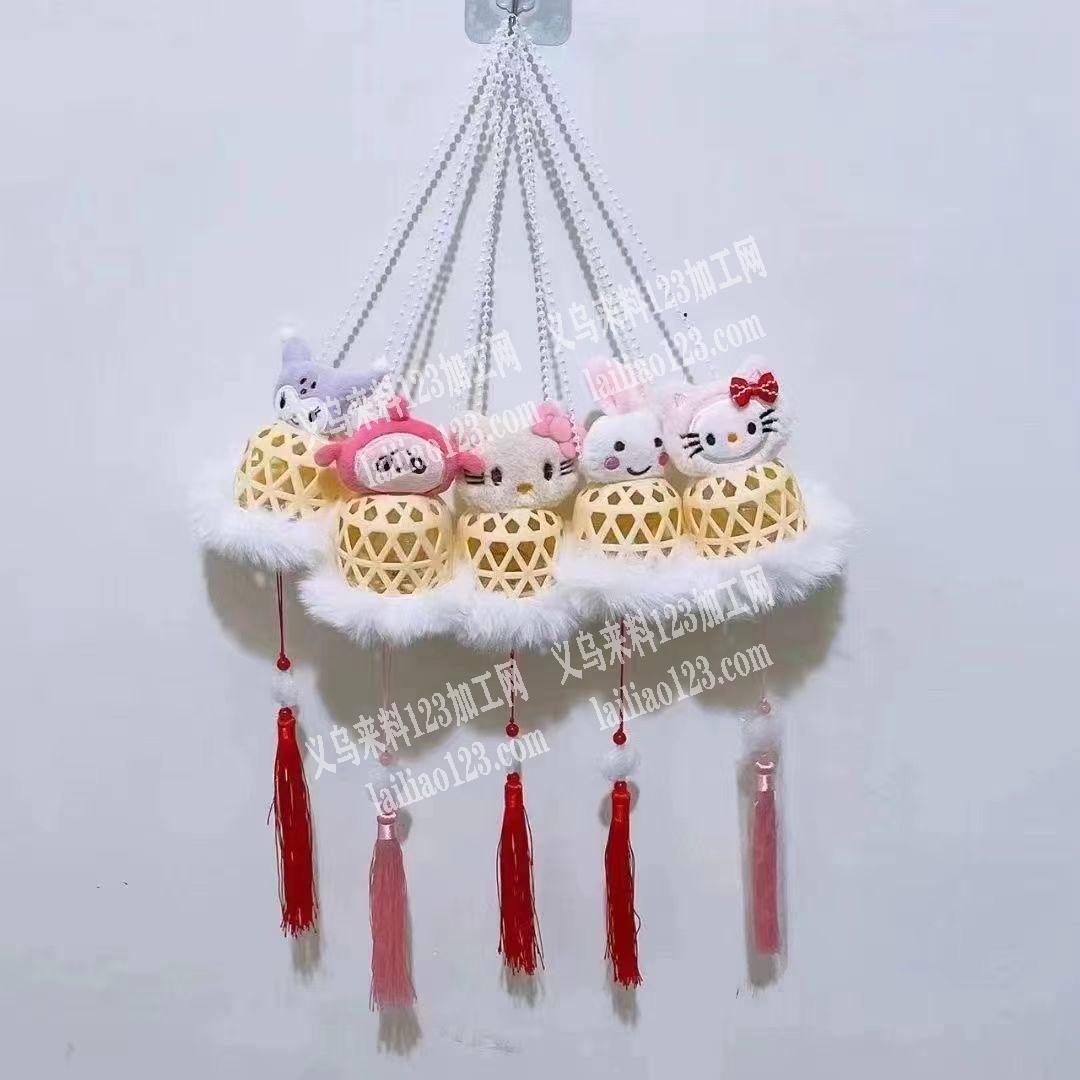 粘胶做小灯笼，粘娃娃的手工活外发加工，如