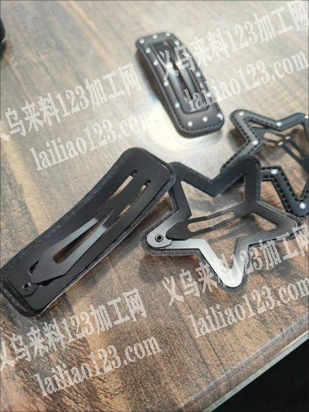 皮革发夹。，BB夹订单，如图。成品工厂联