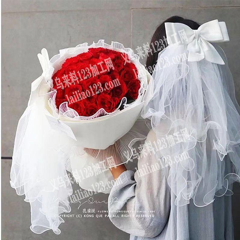 新娘头纱婚纱帽蝴蝶结纱，如图，寻找工厂，