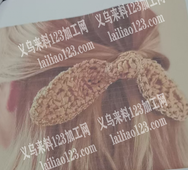 大量外贸公司订单，如图，蝴蝶结皮筋，草编