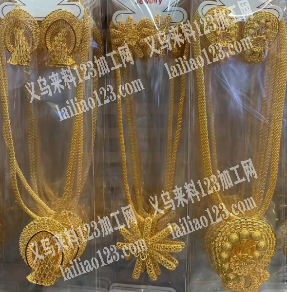 如图夸张项链耳环套装订单，寻找饰品成品工