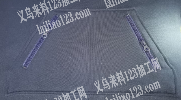 如图上衣卫衣，自动贴袋外发加工，寻找自动
