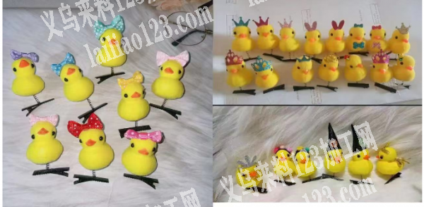 采购小黄鸭，如图，寻找小黄鸭发夹生产厂家