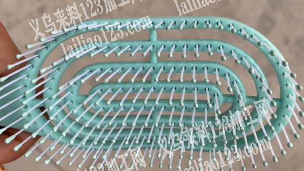 按摩梳订单，如图，这个塑胶的梳子毛，植毛