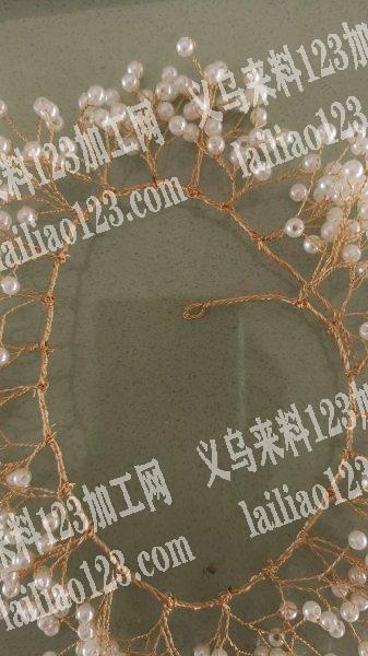 新娘饰品的手工活，如图，找专业绕珠子的，