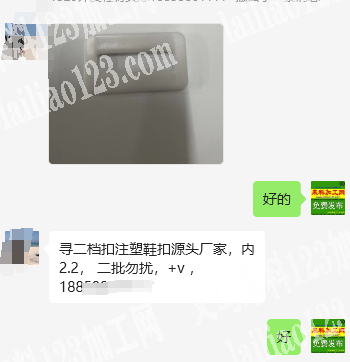 老板委托寻找：这个鞋扣注塑订单，附图片，