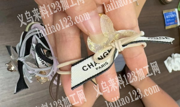 《可以发外地》皮筋打结发圈的手工活外发，
