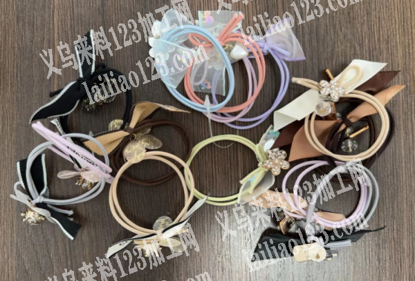 《可以发外地》皮筋打结发圈的手工活外发，