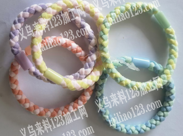 打辫子编织的弹力发圈，成品订单，寻找有货