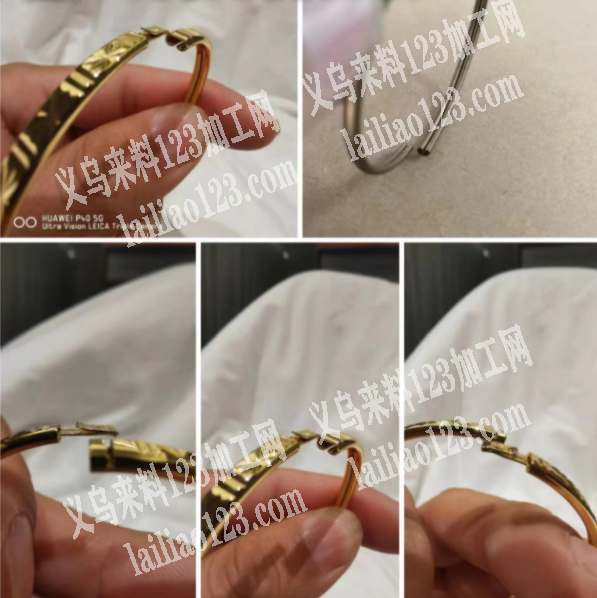铜手镯订单，如图，空心压花的，寻找厂家，