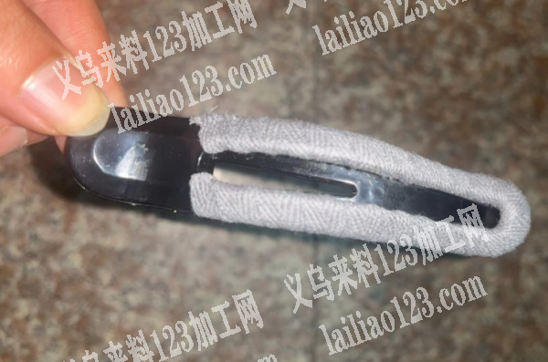 绕布条的手工活外发，如图，夹子上面绕布条