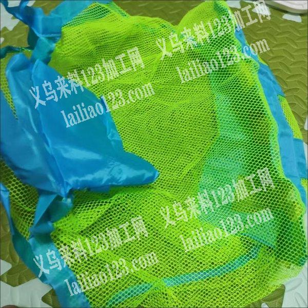 大量沙滩折叠网袋外发加工，如图，量大，寻