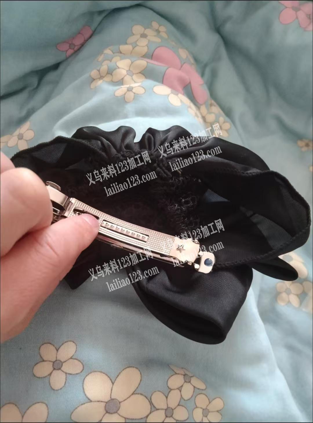 布艺蝴蝶结发夹外发加工，如图，寻找会做的