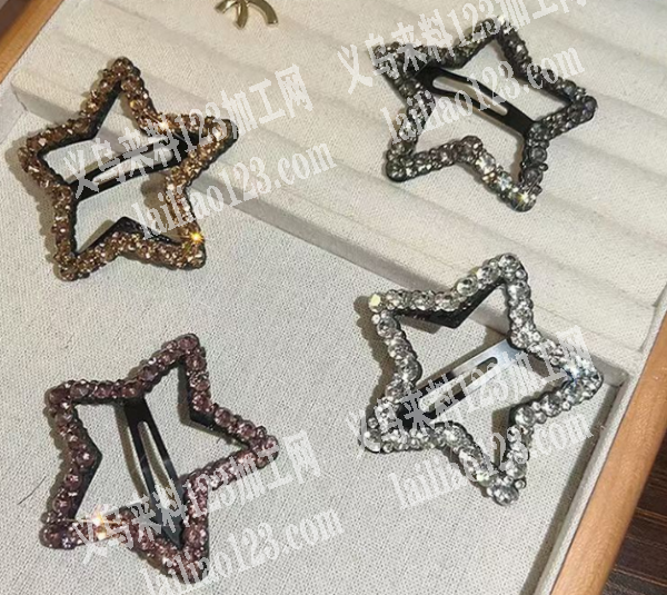BB夹子，粘发夹的手工活，如图，找专业粘
