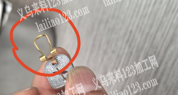 耳环上面的配件烧焊外发加工，如图，寻找烧