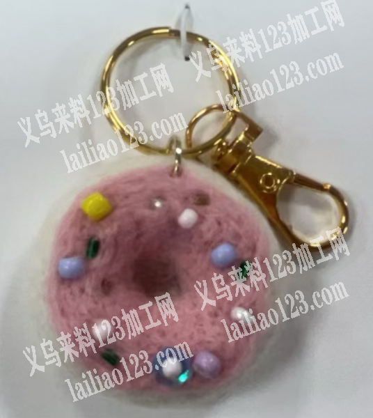 钥匙扣挂件订单《量大》如图，这种毛绒布圈