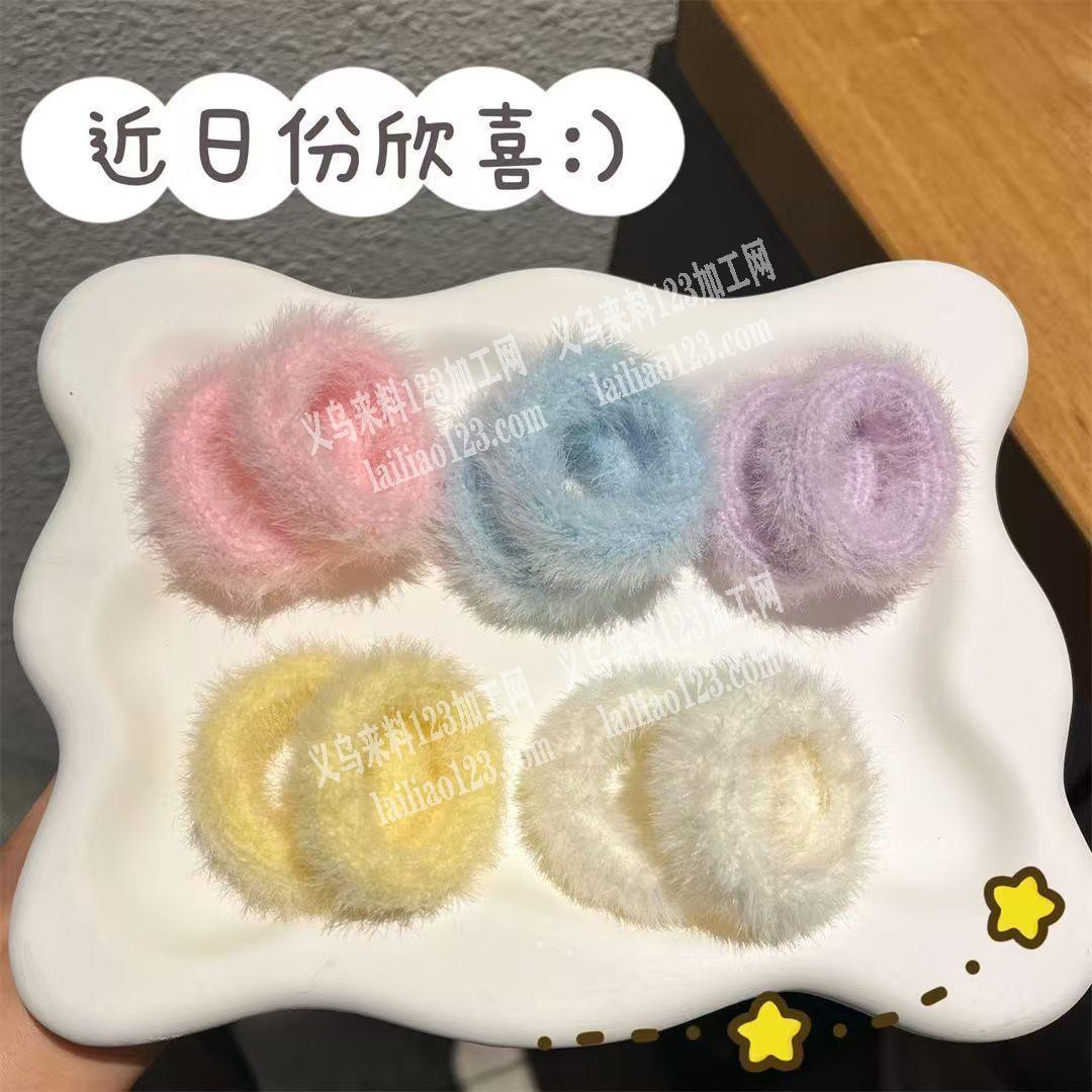 大量毛绒发圈订单，如图，寻找专业做毛绒发