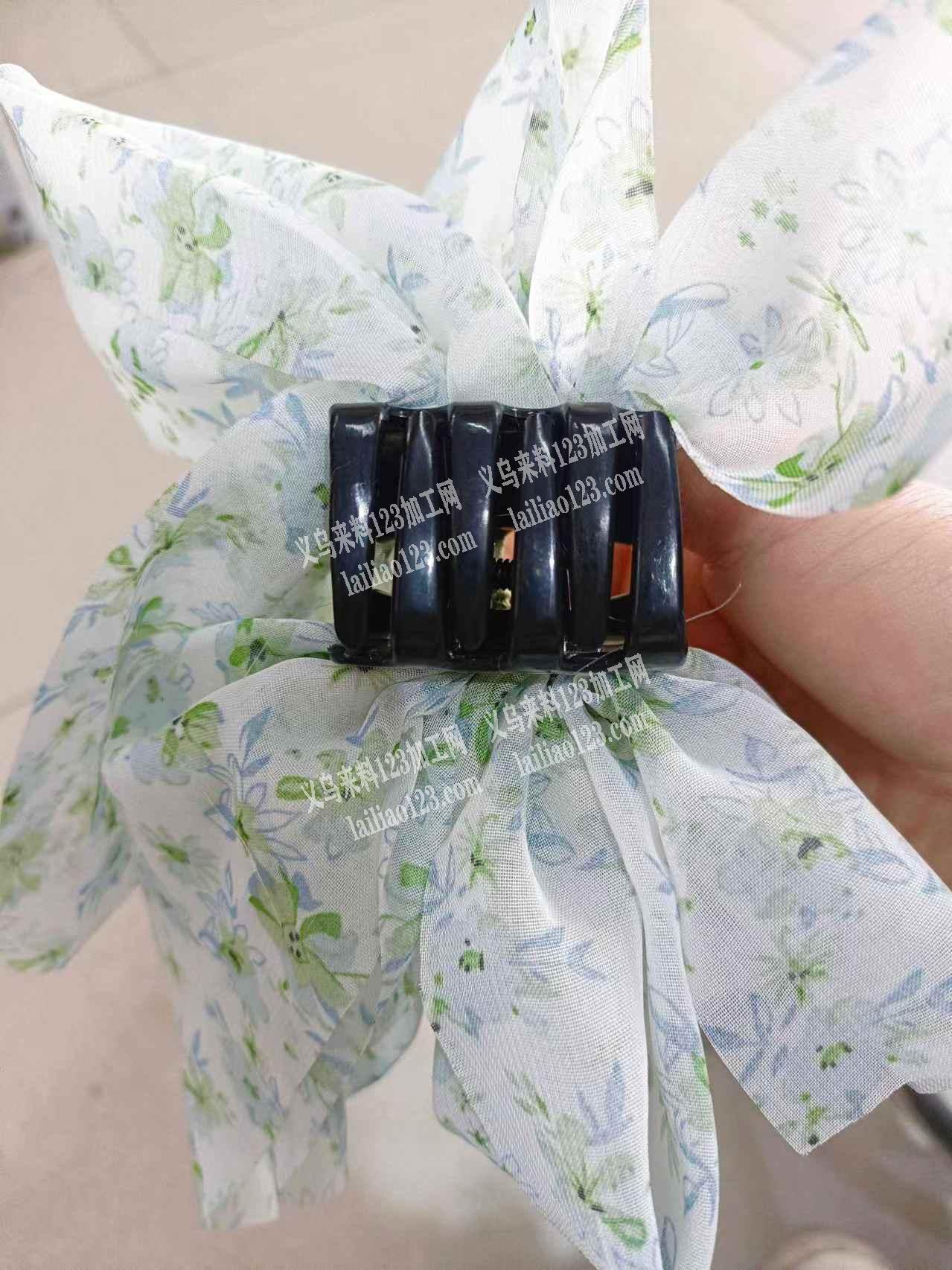采购如图布艺成品抓夹，如图，大量布艺头饰