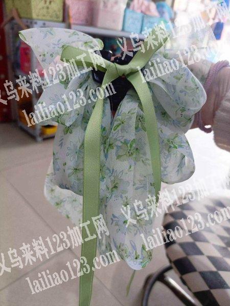 采购如图布艺成品抓夹，如图，大量布艺头饰