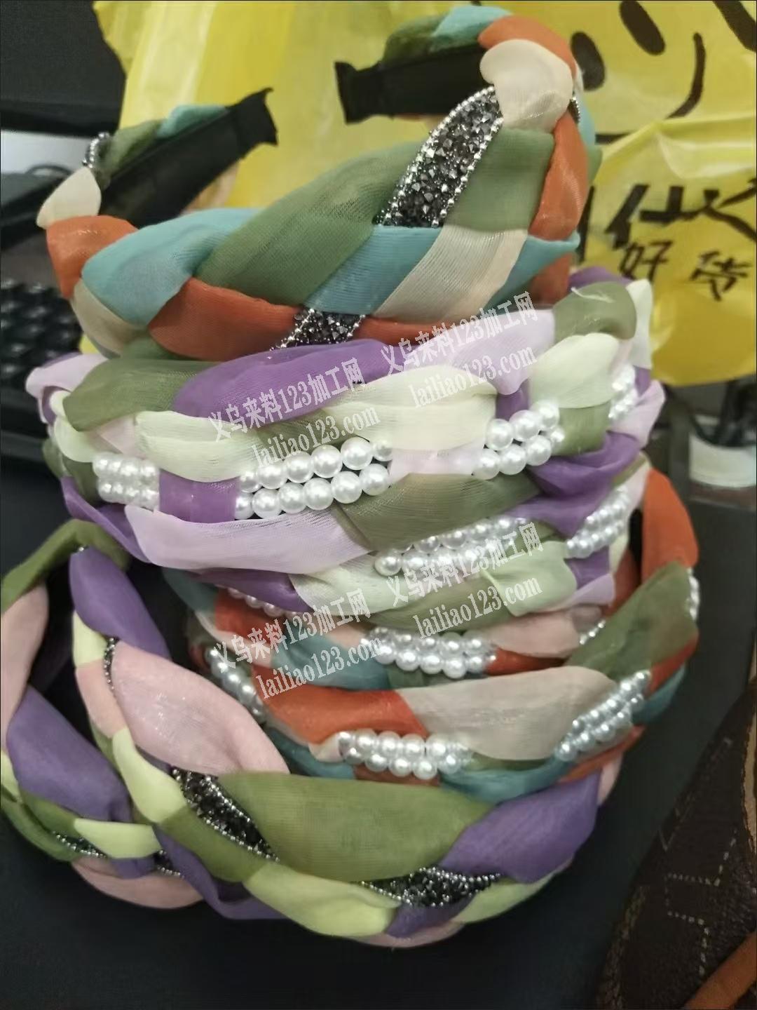 寻找如图布艺发箍工厂，有订单，要成品工厂