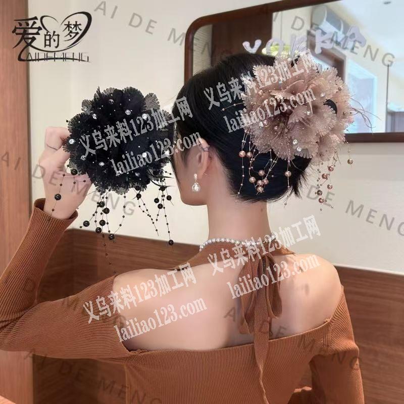 爆款抓夹，布艺花多类的抓夹订单，如图，我