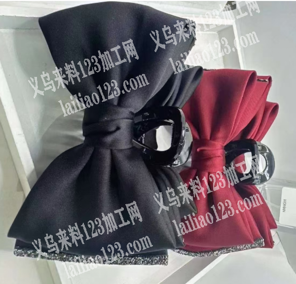 采购如图布艺蝴蝶结发饰，寻找成品我公司采