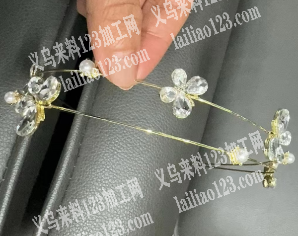 水钻蝴蝶头箍成品订单，如图，寻找专业做头