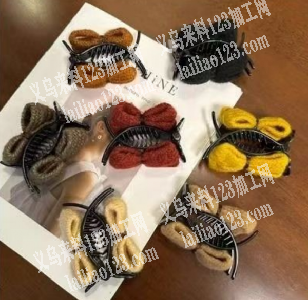 大量毛线蝴蝶结订单，如图，寻找可以加工或