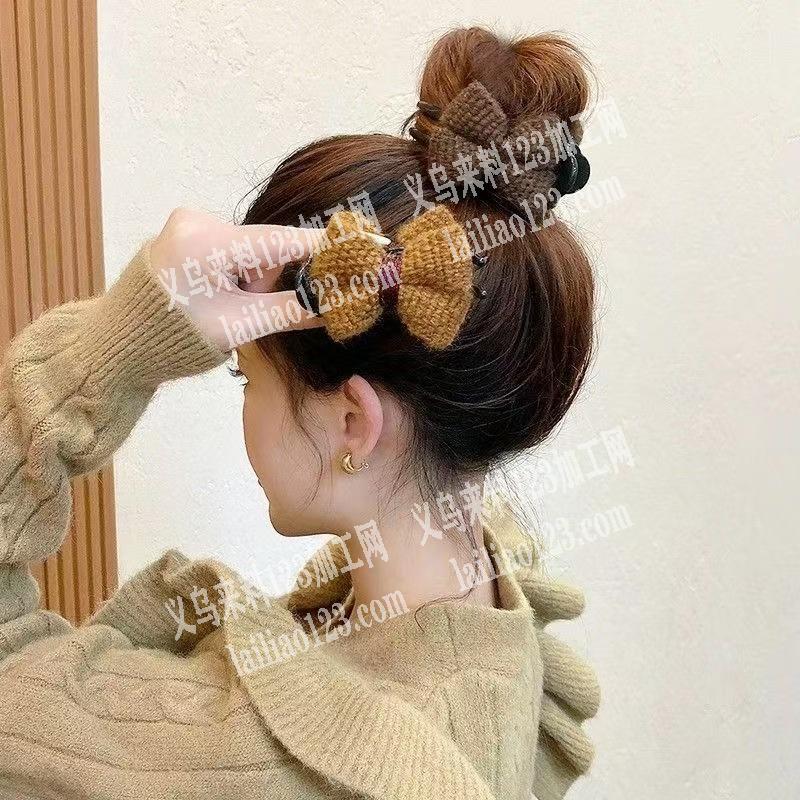 有厂家做吗？要成品，毛线蝴蝶结抓夹成品订