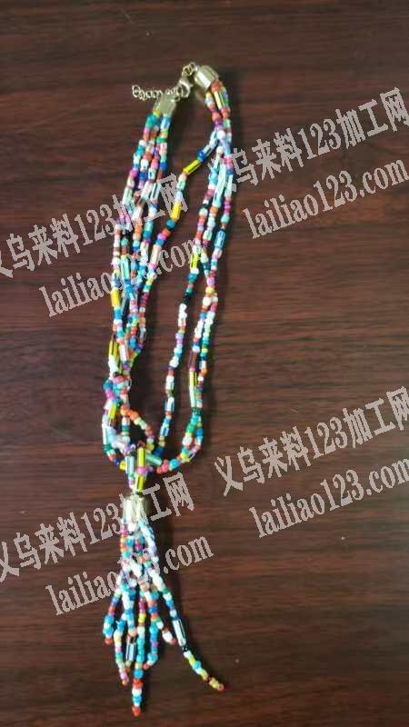 《发外地做》大量项链穿珠子手工活外发，如