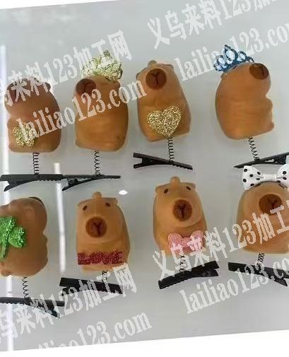 粘弹簧发夹的手工活外发加工，如图，寻东阳