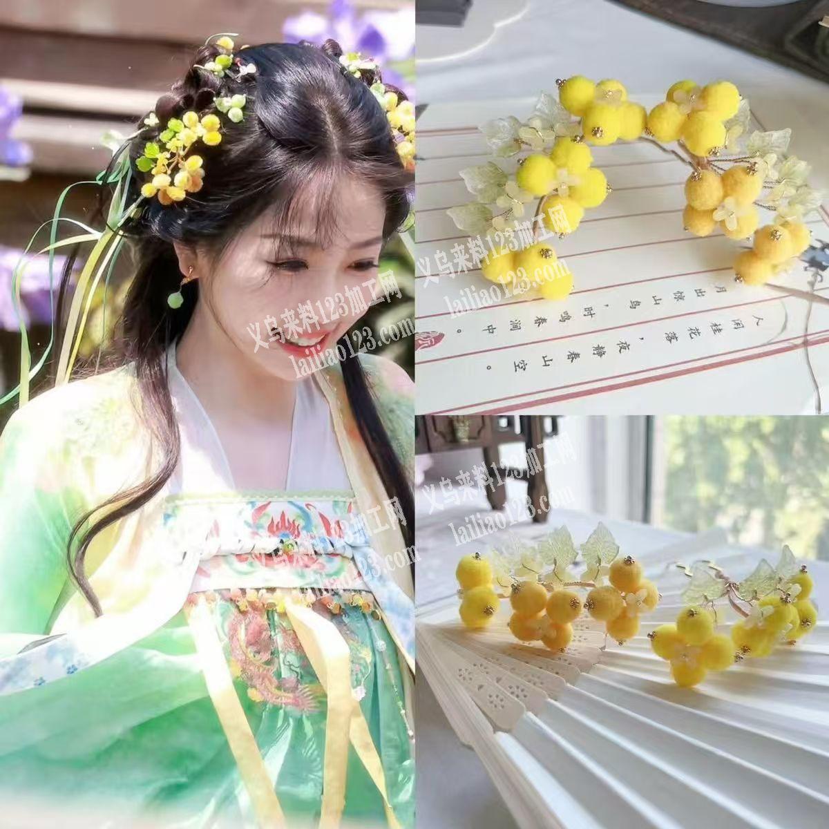 串珠子+扭铜丝+编织的手工活外发加工，如