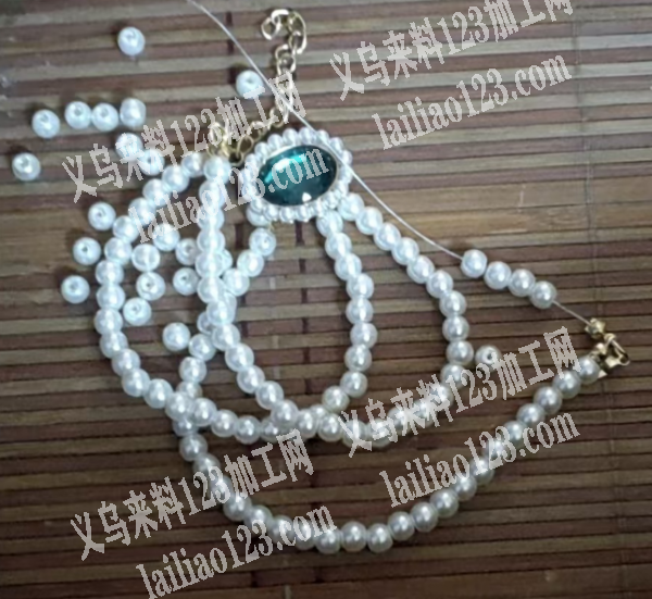 《发外地做》手工活外发加工，如图，项链穿