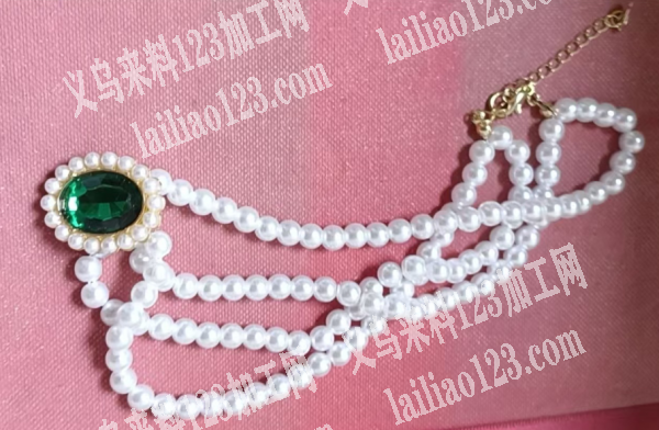 《发外地做》手工活外发加工，如图，项链穿