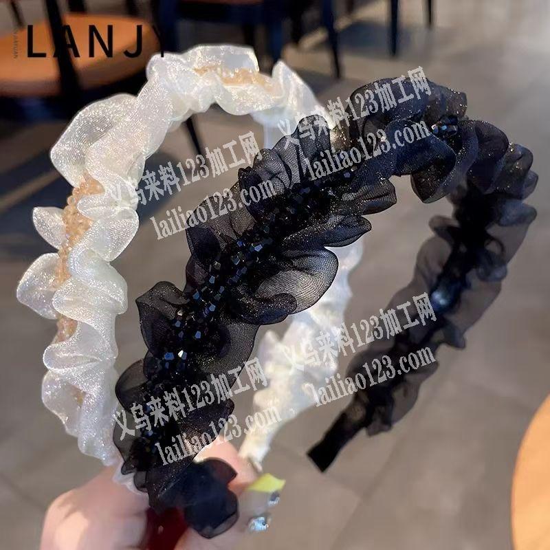 网纱头箍，寻找手工串珠网纱头箍的工厂，请